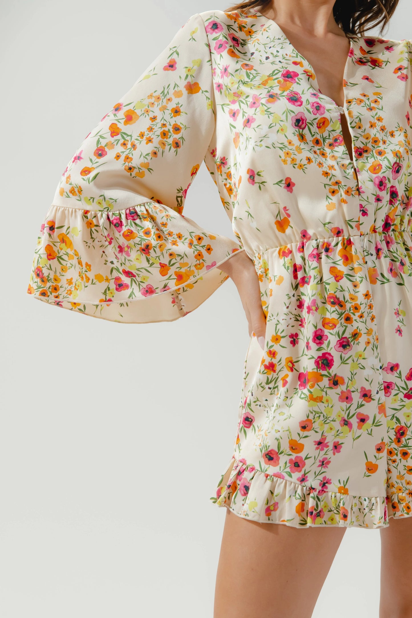 Marcia Summer Lovin' Bell Sleeve Romper