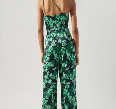 Botanica One Shoulder Le Disko Satin Jumpsuit