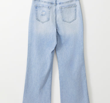 Beau Blue Vintage Light Wash Distressed Flare Jeans