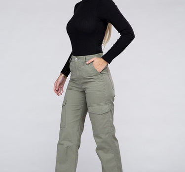 Everyday Wear Elastic-Waist Cargo Pants